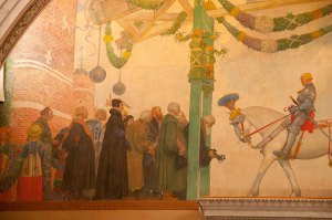 Carl Larsson mural at the National Museum in Stockholm, Sweden